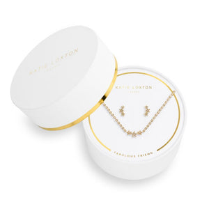 Sentiment Set - Fabulous Friend - Stardust - Gold - Necklace 46cm + 5cm Extender / Stud Earrings