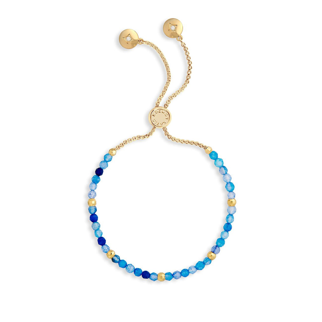 Signature Stones - Faceted Blue Lace Agate Friendship - Bracelet