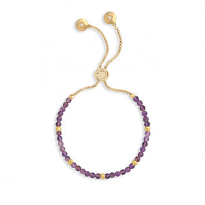 Signature Stones - Faceted Amethyst Stone Bracelet - Family