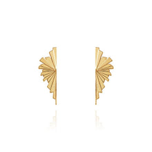 Load image into Gallery viewer, Golden Fan Stud Earring
