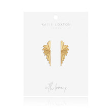 Load image into Gallery viewer, Golden Fan Stud Earring
