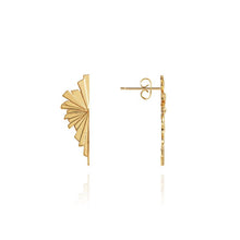 Load image into Gallery viewer, Golden Fan Stud Earring
