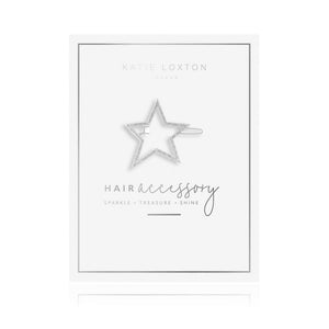Hair Accessory - Pave Star Silver Clip