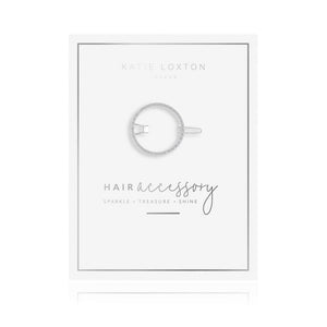 Hair Accessory - Pave Circle Silver Clip