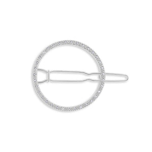 Katie Loxton Hair Accessory - Pave Circle Silver Clip
