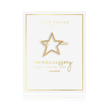 Load image into Gallery viewer, Hair Accessory - Pave Star Gold Clip
