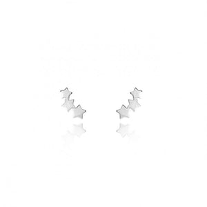 Wish Upon A Star Silver Star Cluster Stud Earrings