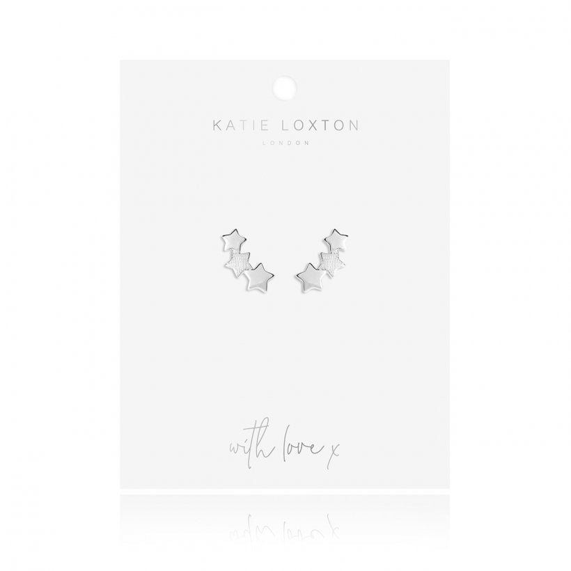 Wish Upon A Star Silver Star Cluster Stud Earrings