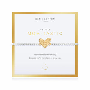 Beautifully Boxed A Littles - Mom Tastic Silver Bracelet- 6.8" Stretch