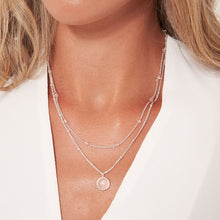 Load image into Gallery viewer, Katie Loxton Signature Stones - Love - Rose Quartz Silver Double Layered Necklace
