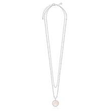 Load image into Gallery viewer, Katie Loxton Signature Stones - Love - Rose Quartz Silver Double Layered Necklace
