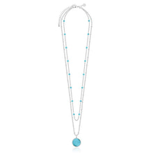 Load image into Gallery viewer, Katie Loxton Signature Stones - Free Spirit - Turquoise Silver Double Layered Necklace
