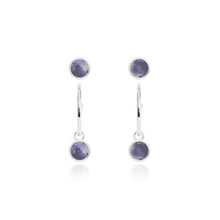 Load image into Gallery viewer, Katie Loxton Signature Stones - Friendship - Blue Lace Agate Silver Studs and Hoop Earrings Set
