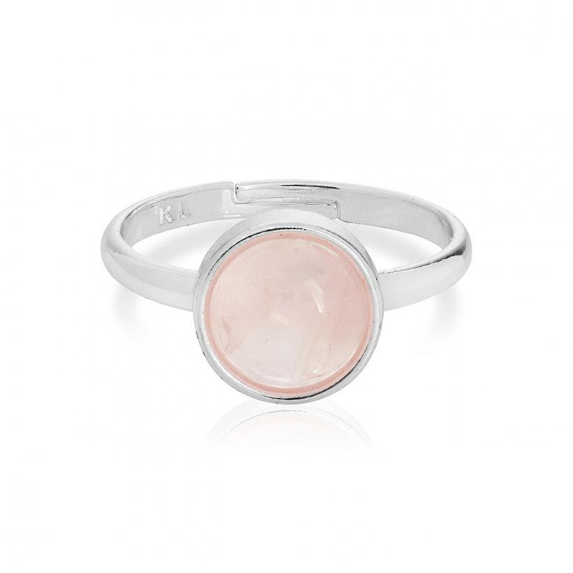 Signature Stones - Love Rose Quartz Silver Ring