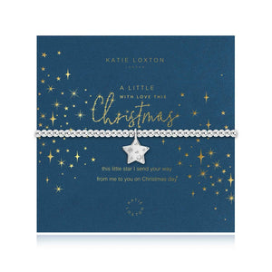 Beautifully Boxed A Littles - With Love This Christmas Silver Bracelet- 6.8" Stretch