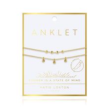 Load image into Gallery viewer, Anklet - Gold Dainty Double Chain,  10.2&quot; Adjustable Length
