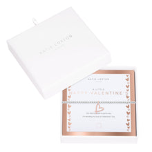 Load image into Gallery viewer, Beautifully Boxed A Littles - Happy Valentine&#39;s Silver Bracelet- 6.8&quot; Stretch

