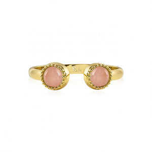 Capri - Rose Quartz Ring - Gold