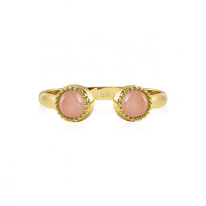 Capri - Rose Quartz Ring - Gold