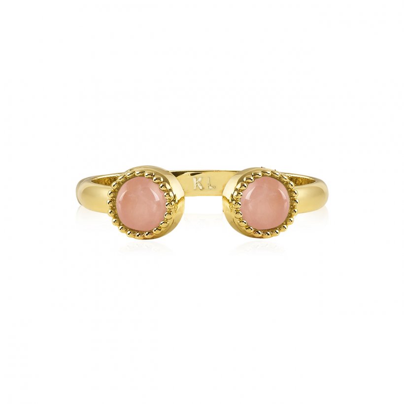 Capri - Rose Quartz Ring - Gold