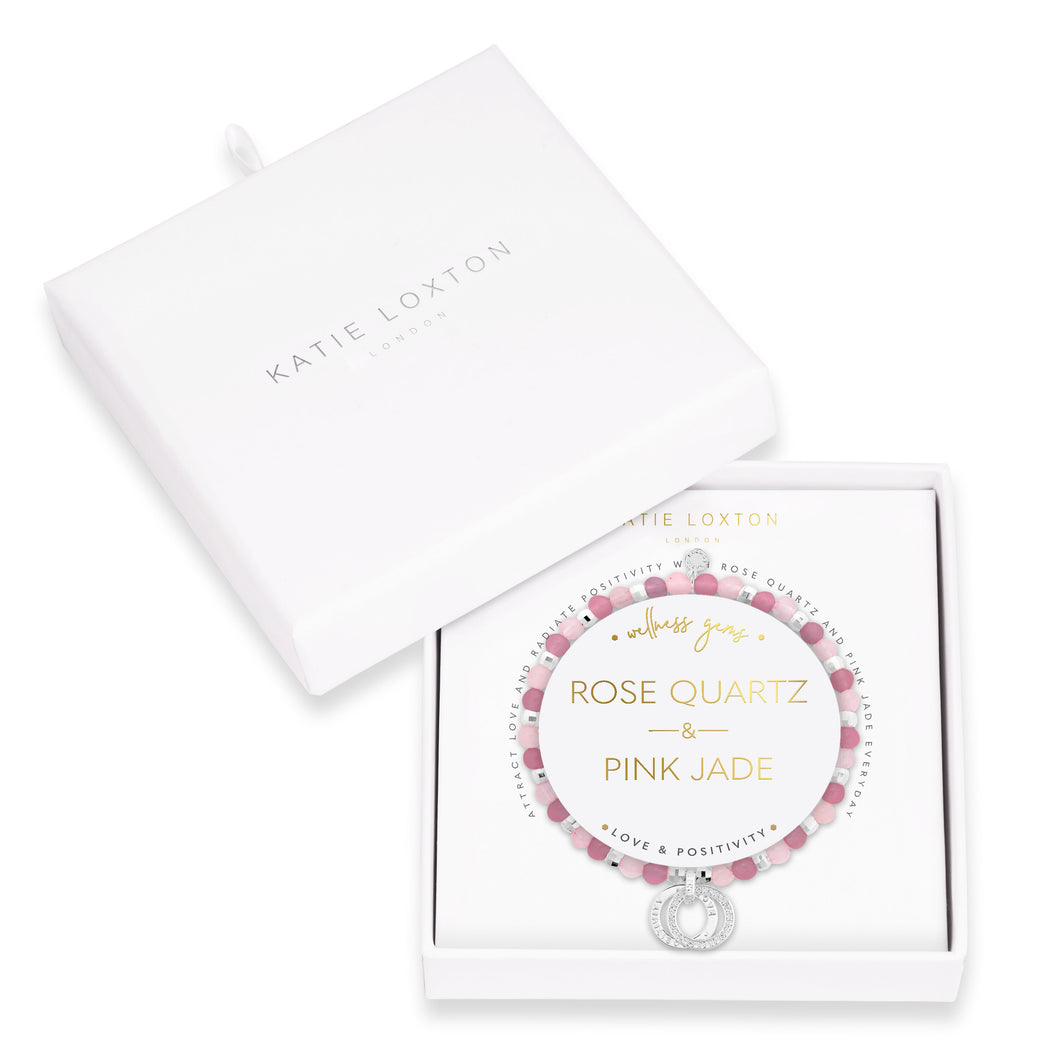 Wellness Gems - Pink Jade and Rose Quartz Bracelet