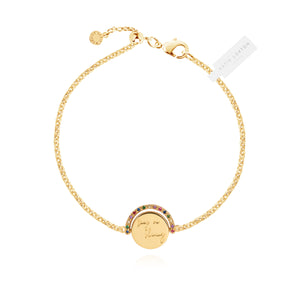 Positivity Pendants - Keep On Shining Gold Bracelet