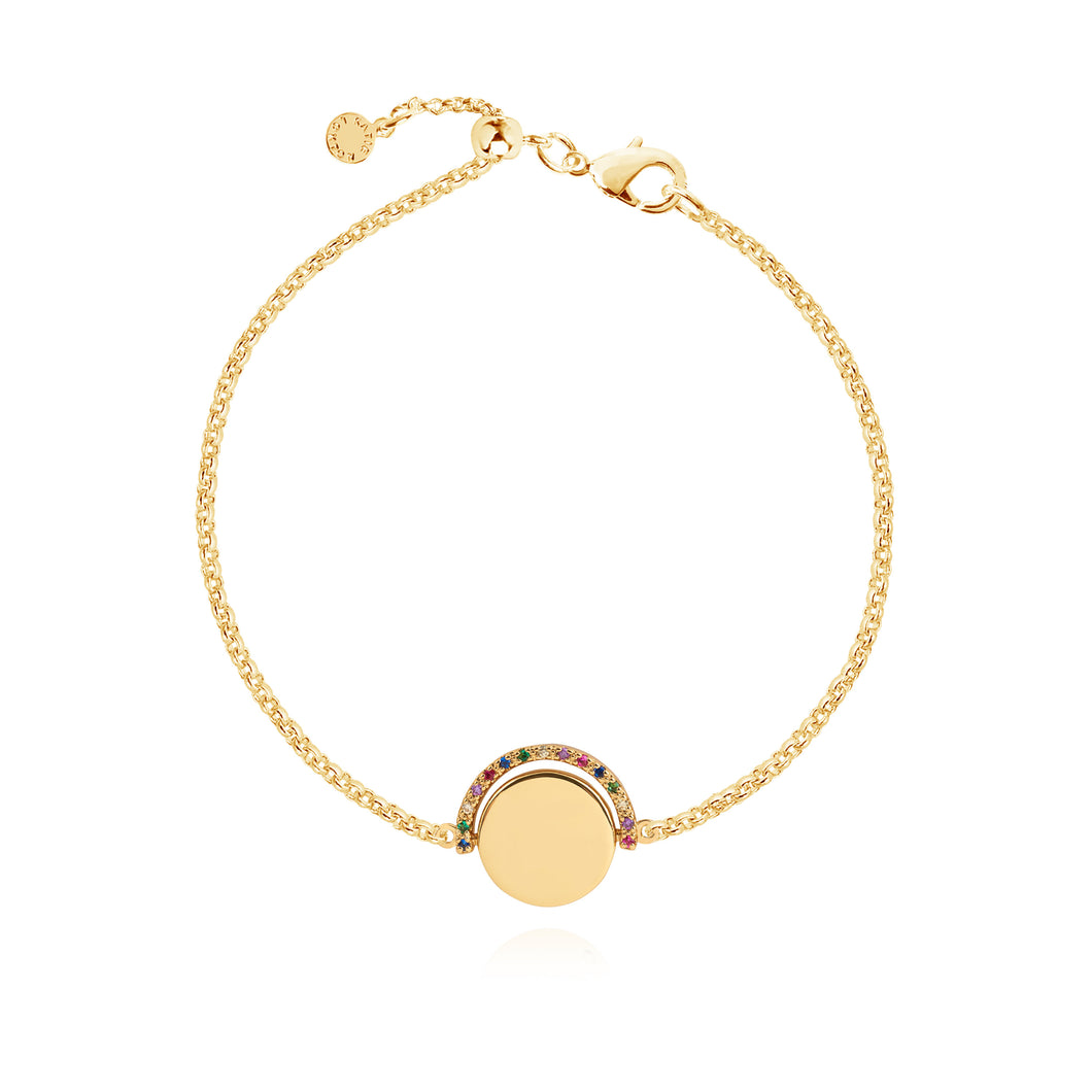 Positivity Pendants - Keep On Shining Gold Bracelet