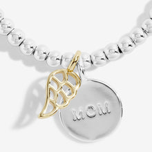 Load image into Gallery viewer, Moms Are Angels In Disguise - Silver Stretch Bracelet

