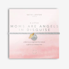 Load image into Gallery viewer, Moms Are Angels In Disguise - Silver Stretch Bracelet
