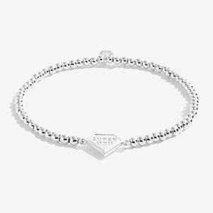 Super Mom Silver Bracelet- Slver Stretch Bracelet