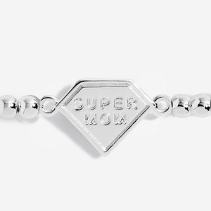 Super Mom Silver Bracelet- Slver Stretch Bracelet