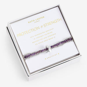 Wellness Stones Amethyst Bracelet - Silver