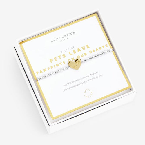 Beautifully Boxed A Littles - Pets Leave Pawprints on Our Hearts Silver Bracelet