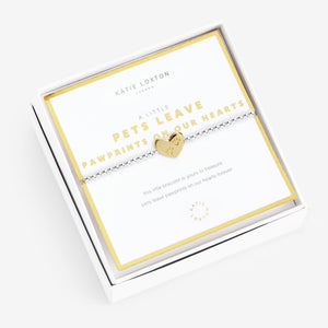 Beautifully Boxed A Littles - Pets Leave Pawprints on Our Hearts Silver Bracelet