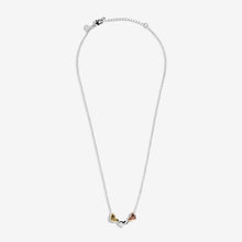 Load image into Gallery viewer, Florence Heart Silver Necklace -  Silver, Rose Gold and Yellow Gold Heart Charms
