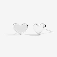 Load image into Gallery viewer, Florence Heart Studs With Silver, Rose Gold and Yellow Gold Studs
