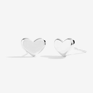 Florence Heart Studs With Silver, Rose Gold and Yellow Gold Studs