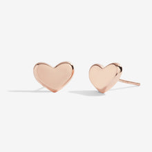 Load image into Gallery viewer, Florence Heart Studs With Silver, Rose Gold and Yellow Gold Studs
