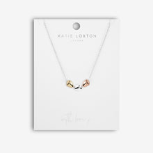 Load image into Gallery viewer, Florence Pebble Silver Necklace -  Silver, Rose Gold and Yellow Gold Pebble Charms
