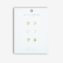 Load image into Gallery viewer, Florence Pebble Studs With Silver, Rose Gold and Yellow Gold Studs
