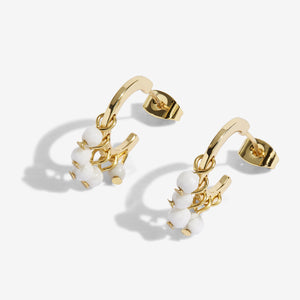Bohemia Howlite Statement Earrings - Gold