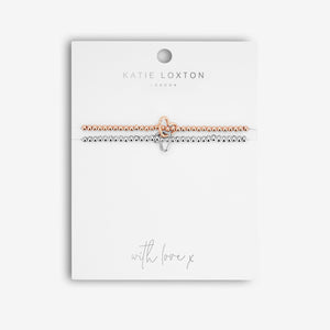 Lila Heart Bracelet - Silver/Rose Gold