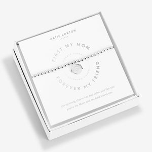 Spinning Boxed A Little 'First My Mom Forever My Friend' Bracelet