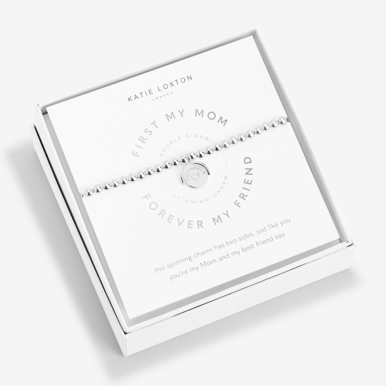 Spinning Boxed A Little 'First My Mom Forever My Friend' Bracelet