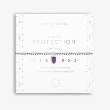 Load image into Gallery viewer, Affirmation Crystal A Little &#39;Protection&#39; Bracelet - Amethyst
