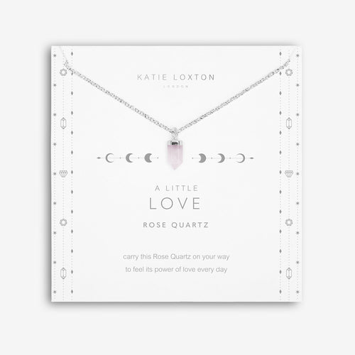 Affirmation Crystal A Little 'Love' Necklace - Rose Quartz