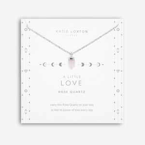 Affirmation Crystal A Little 'Love' Necklace - Rose Quartz