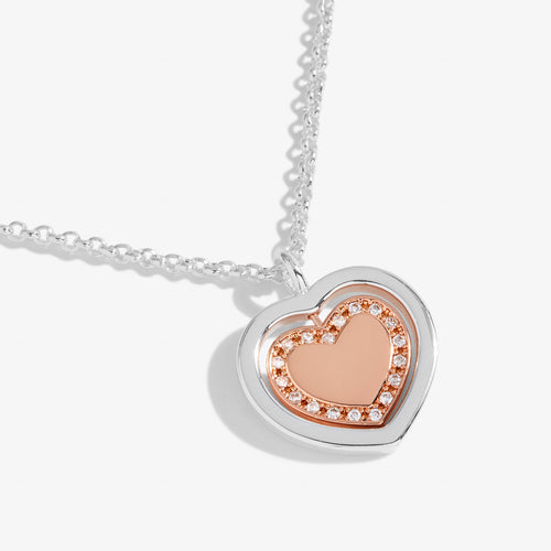 Sentiment Spinners - Love Rose Gold/ Silver Necklace