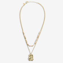 Load image into Gallery viewer, Summer Solstice - Pink Shell Gold Necklace
