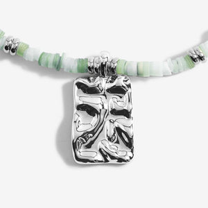 Summer Solstice - Green Shell Silver Bracelet